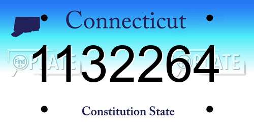 1132264 Connecticut License Plate
