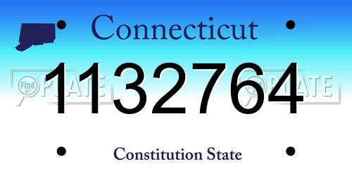 1132764 Connecticut License Plate