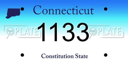 1133 Connecticut License Plate