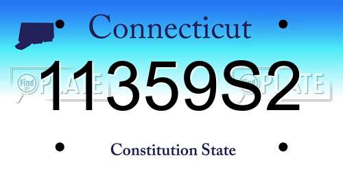 11359S2 Connecticut License Plate