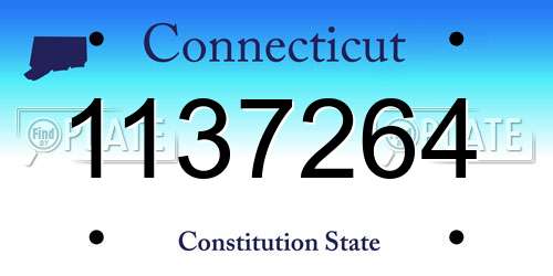 1137264 Connecticut License Plate