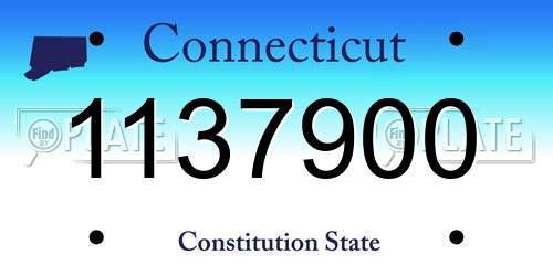 1137900 Connecticut License Plate