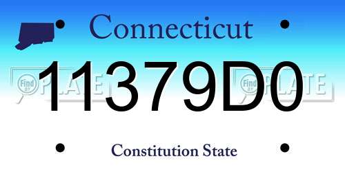 11379D0 Connecticut License Plate