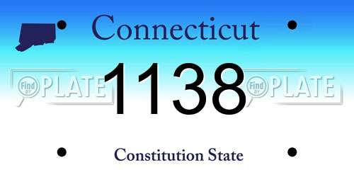 1138 Connecticut License Plate
