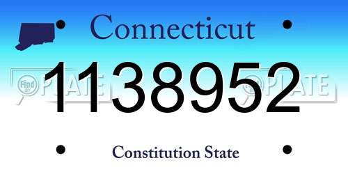 1138952 Connecticut License Plate