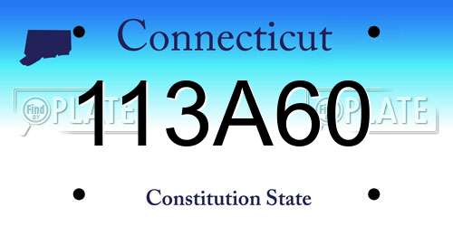 113A60 Connecticut License Plate