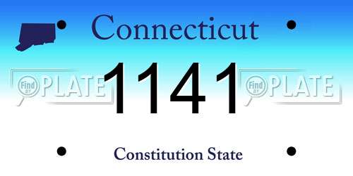 1141 Connecticut License Plate