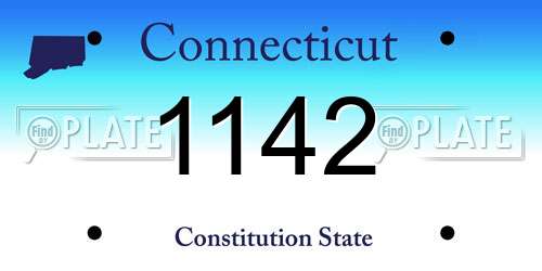 1142 Connecticut License Plate