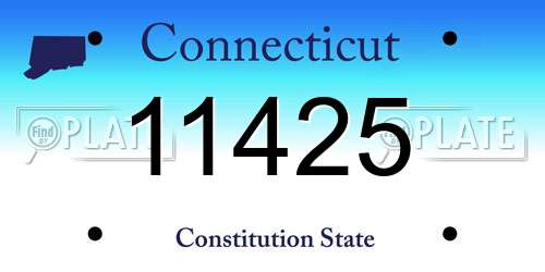 11425 Connecticut License Plate