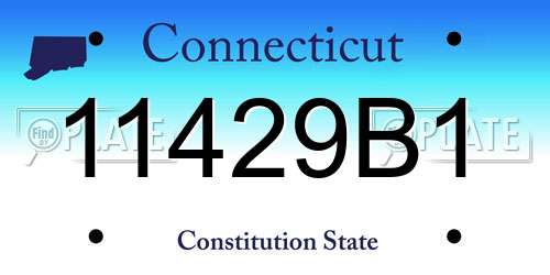 11429B1 Connecticut License Plate