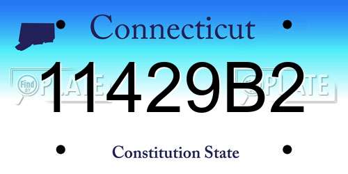 11429B2 Connecticut License Plate