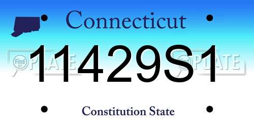 11429S1 Connecticut License Plate
