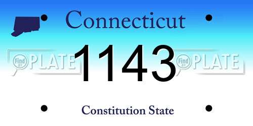 1143 Connecticut License Plate