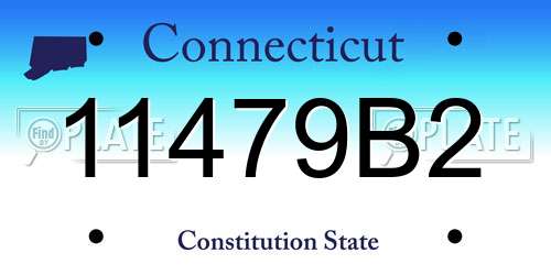 11479B2 Connecticut License Plate