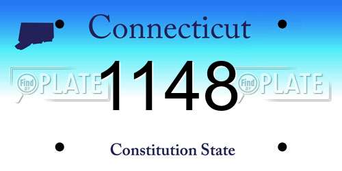 1148 Connecticut License Plate