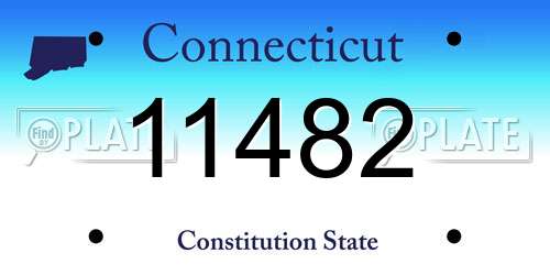 11482 Connecticut License Plate