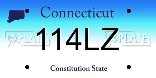 114LZ Connecticut License Plate