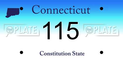 115 Connecticut License Plate