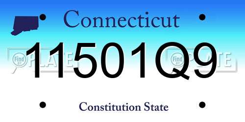 11501Q9 Connecticut License Plate