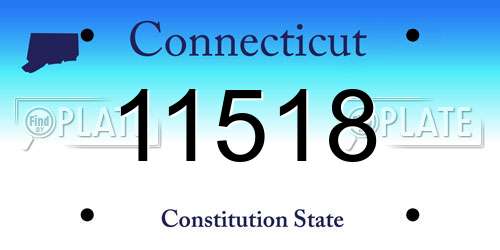 11518 Connecticut License Plate