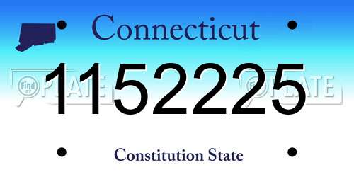 1152225 Connecticut License Plate