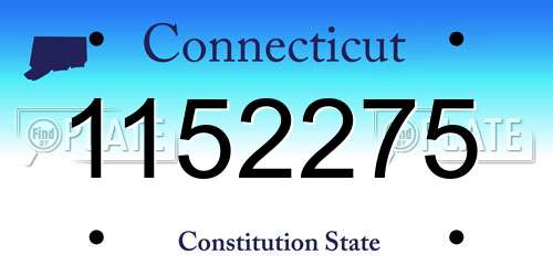 1152275 Connecticut License Plate
