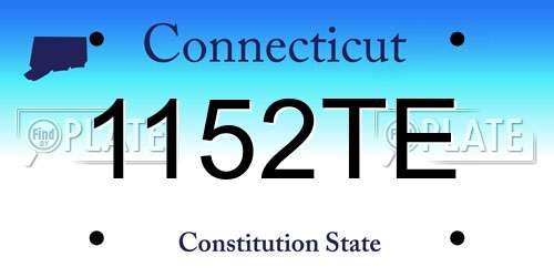 1152TE Connecticut License Plate