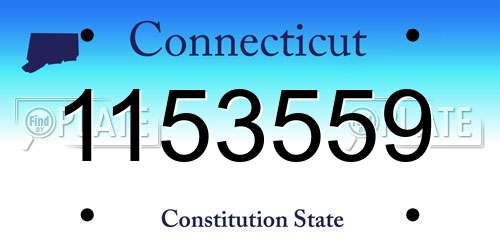1153559 Connecticut License Plate