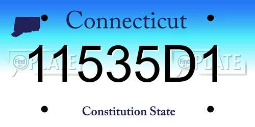 11535D1 Connecticut License Plate