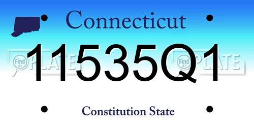 11535Q1 Connecticut License Plate