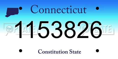 1153826 Connecticut License Plate