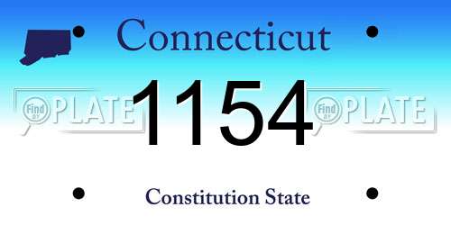 1154 Connecticut License Plate