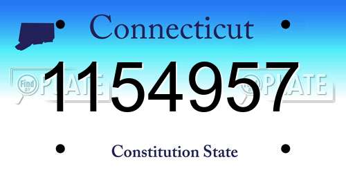 1154957 Connecticut License Plate