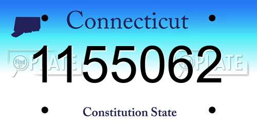 1155062 Connecticut License Plate
