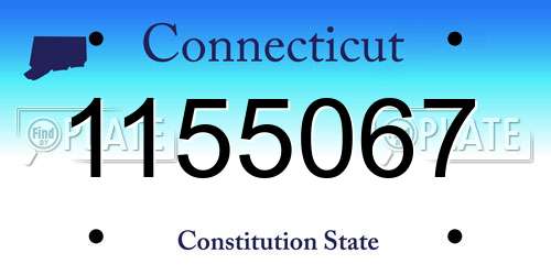 1155067 Connecticut License Plate