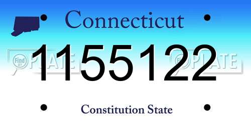 1155122 Connecticut License Plate
