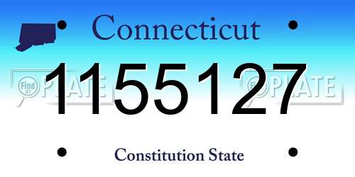 1155127 Connecticut License Plate