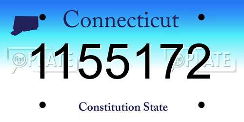 1155172 Connecticut License Plate