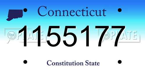1155177 Connecticut License Plate