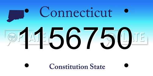 1156750 Connecticut License Plate