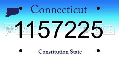 1157225 Connecticut License Plate