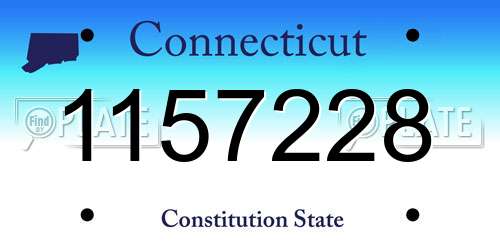 1157228 Connecticut License Plate