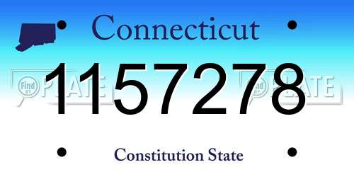 1157278 Connecticut License Plate