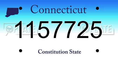 1157725 Connecticut License Plate