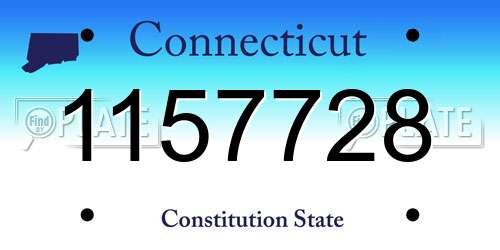 1157728 Connecticut License Plate