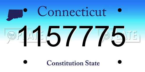 1157775 Connecticut License Plate
