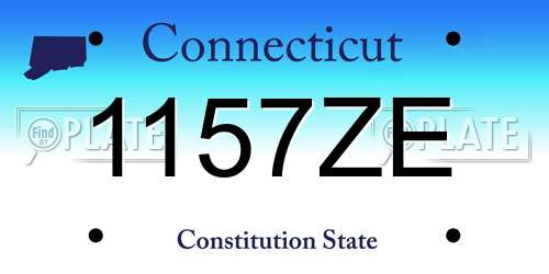 1157ZE Connecticut License Plate