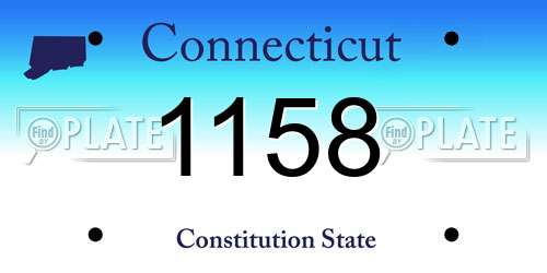 1158 Connecticut License Plate