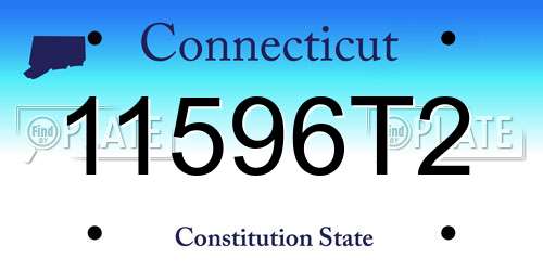 11596T2 Connecticut License Plate