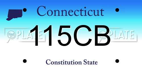 115CB Connecticut License Plate